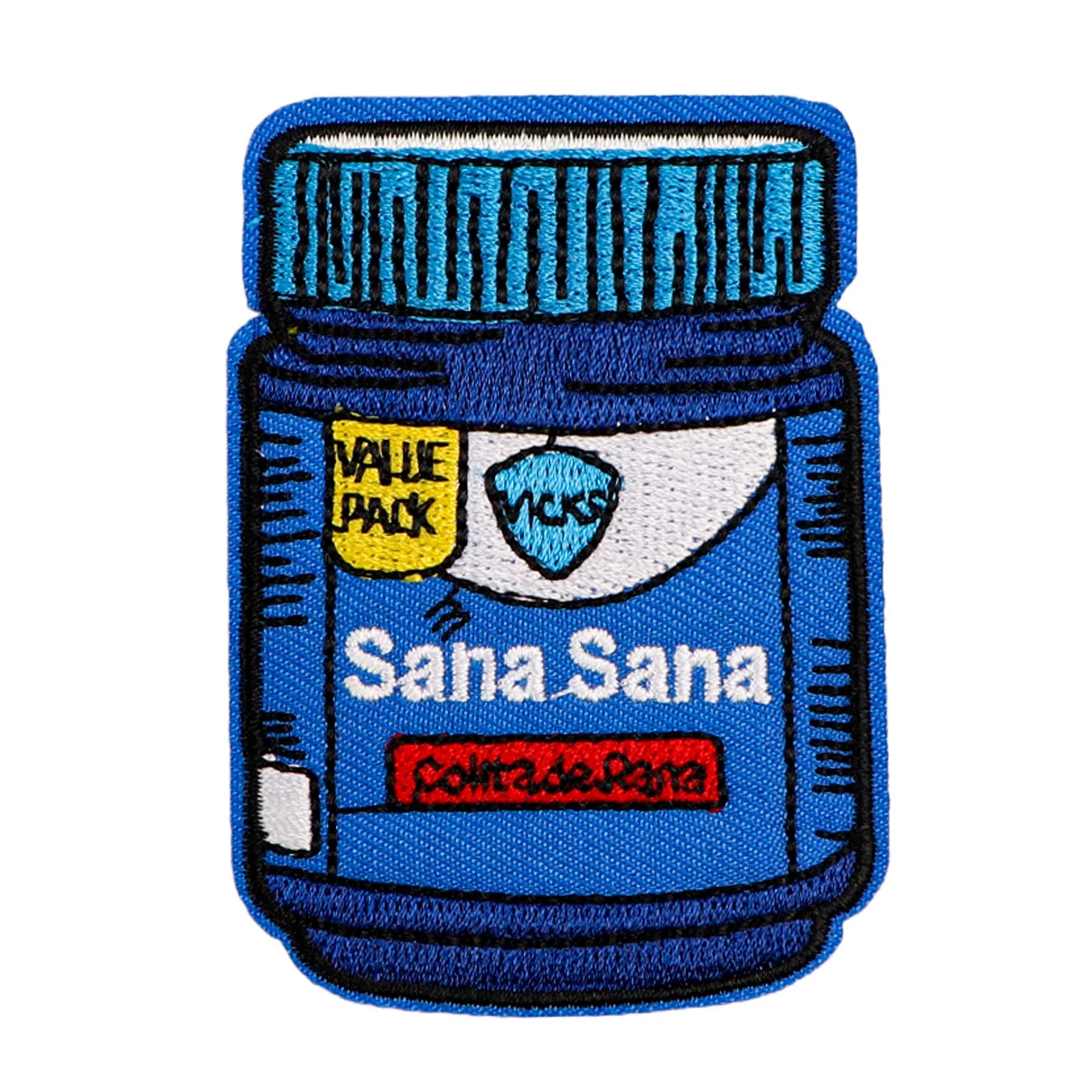 Medicine Bottle Embroidery Patch Spanish Culture Iron On Patches For Clothing Thermoadhesive Patches On Clothes DIY Sew Badges