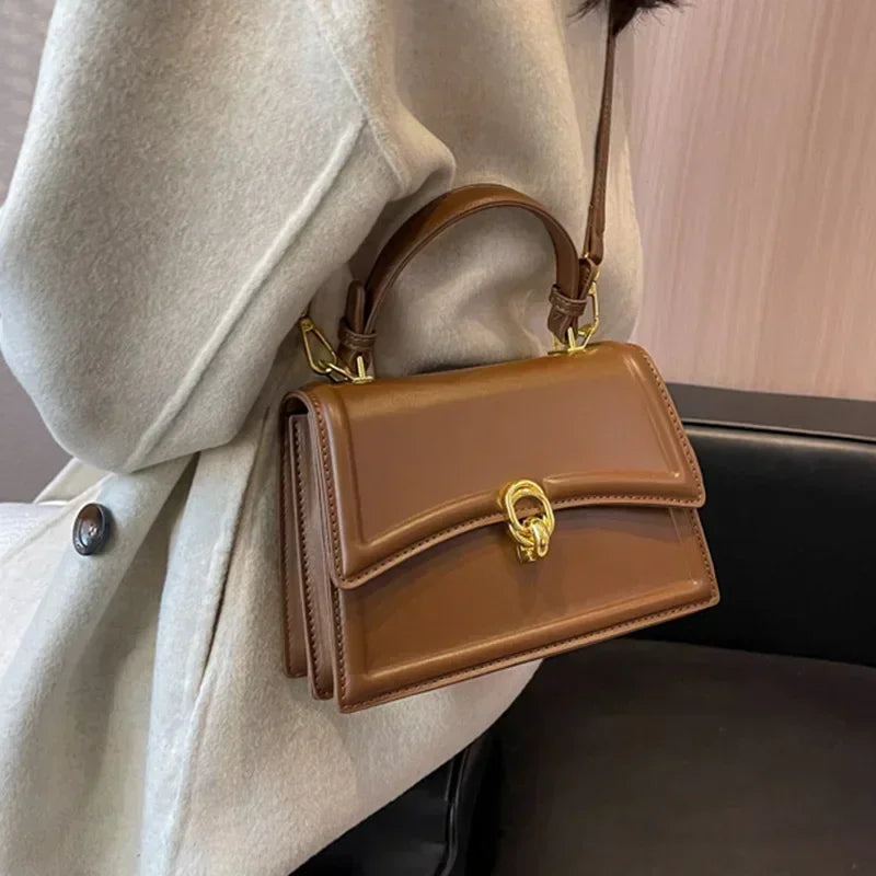 New Small PU Leather Crossbody Bags for Women 2026 Simple Totes Shoulder Bag Lady Luxury Brand Designer Handbags and Purses
