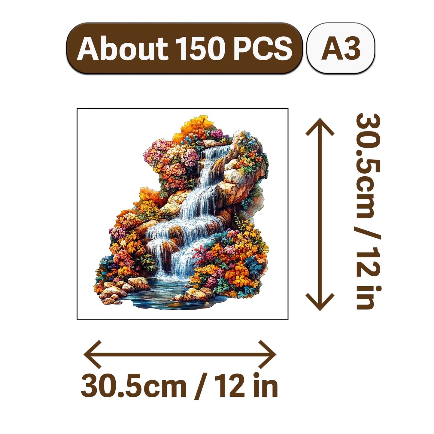 Autumn Scenery Wooden Jigsaw Puzzle Art Style Wooden Decor Painting Christmas and Halloween Gift Toy for Teen and Kid