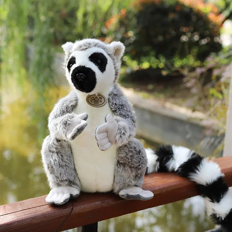 28cm Wild Lemur Stuffed Plush Animal Toy Short and Long Arms Simulated Plushie Like Real Kids Present
