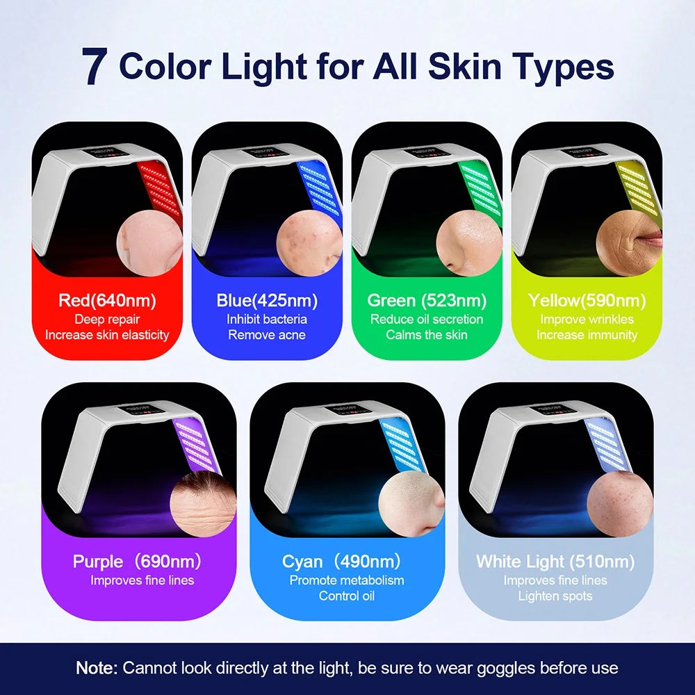 160 LEDs Foldable 7 Colors LED Photon Machine Face LED Mask PDT Machine Home Use Beauty Salon LED Facial Body SPA Mask Skin Care