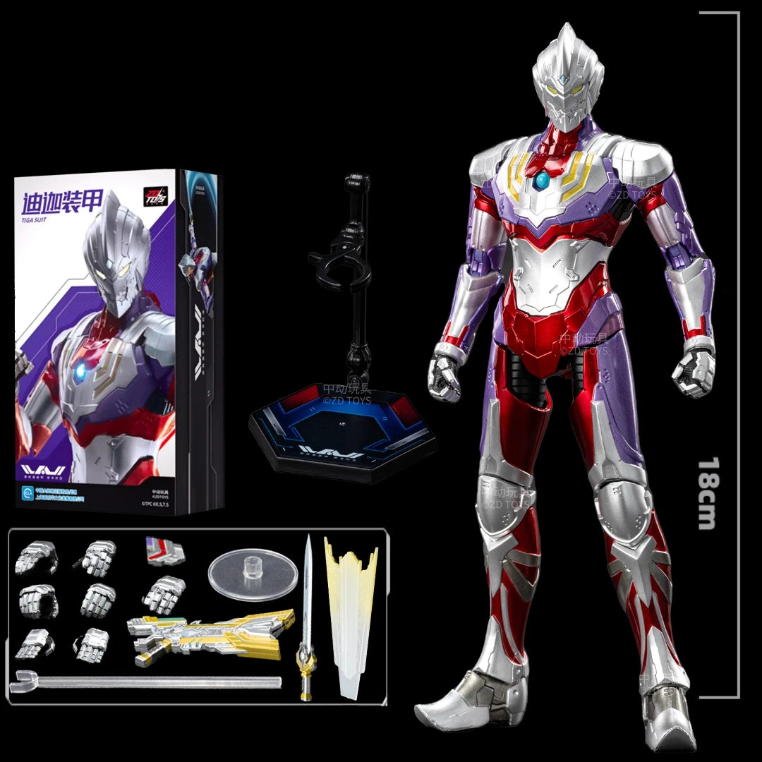 Ultraman Action Figure ZD Toys Kotaro Higashi Zero Suit Tiga Ace Seven Jack Toys
