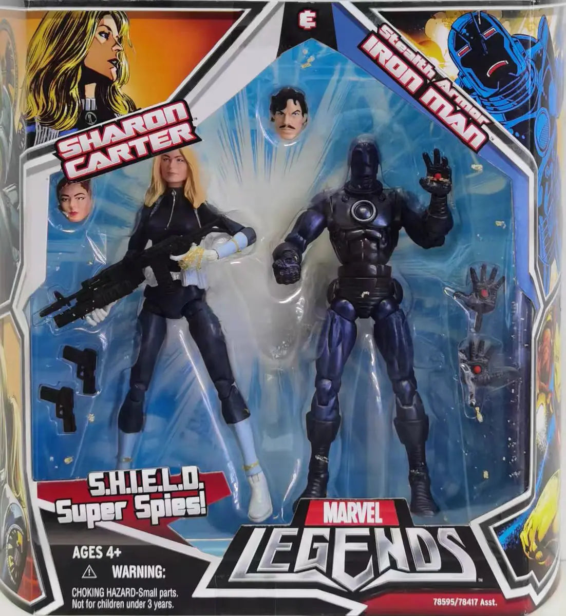 Original Hasbro Marvel Legends Series IRON MAN/SHARON CARTER Anime Figure Toy Model Collection