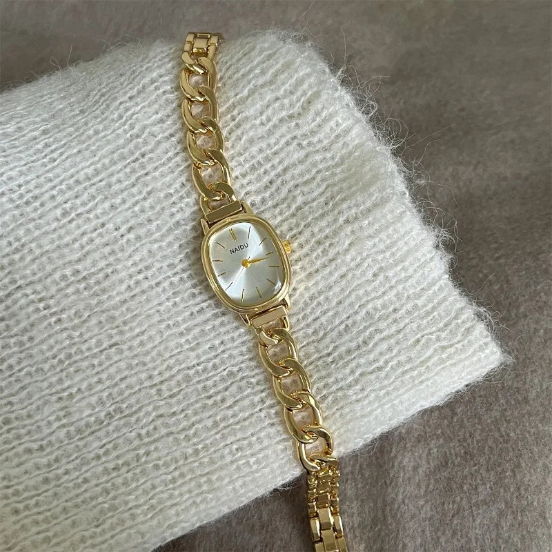 Fashion Women Oval Dial Quartz Watch Luxury Bracelet Wristwatch Famous Brand Watch Wholesale Montre Femme Gifts Dropshipping