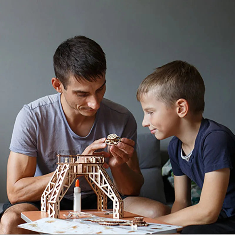 Robot Wooden 3D Stereo Stitch Puzzle DIY Handmade Model Toys for Boys Adults Creative Gifts Home Decoration Science Fiction