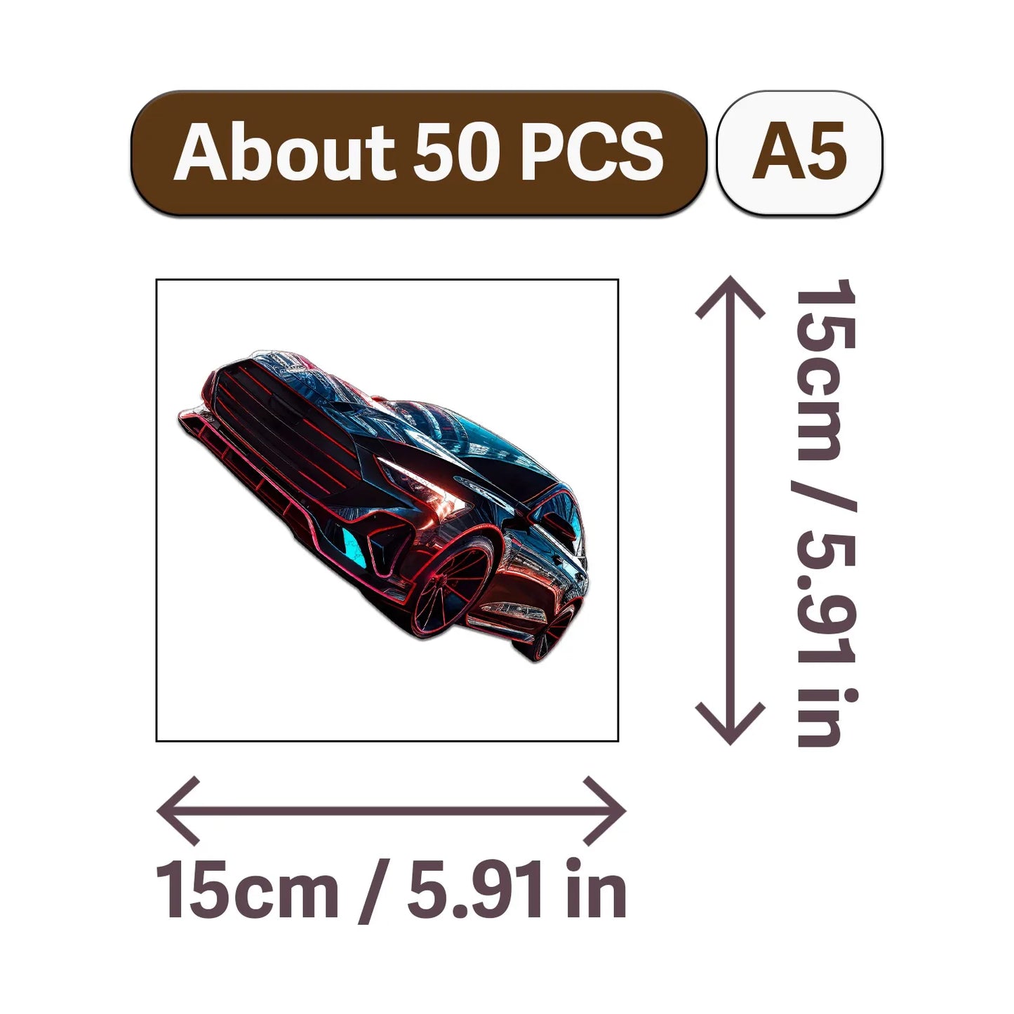 Futuristic Vehicle Car Wooden Jigsaw Puzzles Home Decoration Christmas and Halloween Gift Toy For Teen And Kid
