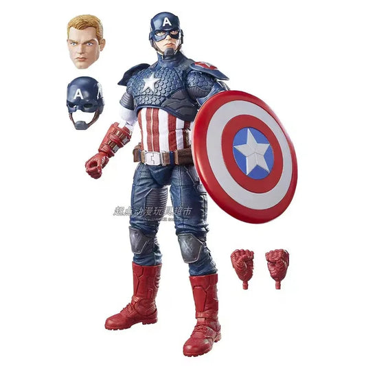 Original Hasbro Marvel Legends Series Captain America Anime Figure Toy Gift Ornament