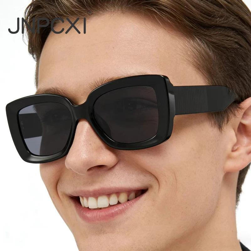 JNPCXI Square Fashion Sunglasses Women Shades UV400 Retro Gradient Men Trending Sun Glasses