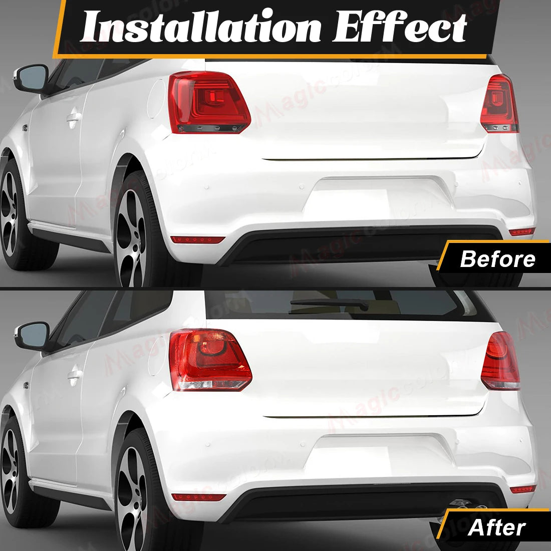 For Volkswagen VW Polo 6R 2009 2010 2011 2012 2013 2014 Taillights Brake Rear Tail Lights Assembly Car Accessories 12V No Bulbs