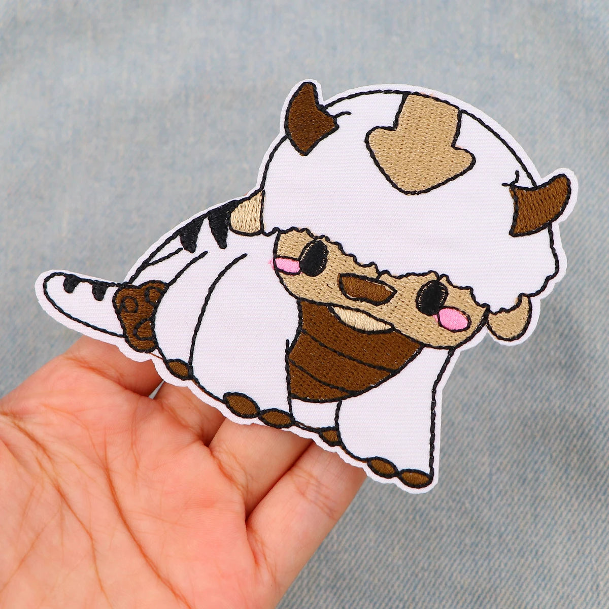 Cute Embroidery Patch Cartoon Avatar Iron On Patches for Clothing Adhesive Patches Patches On Clothes Badge DIY Sew