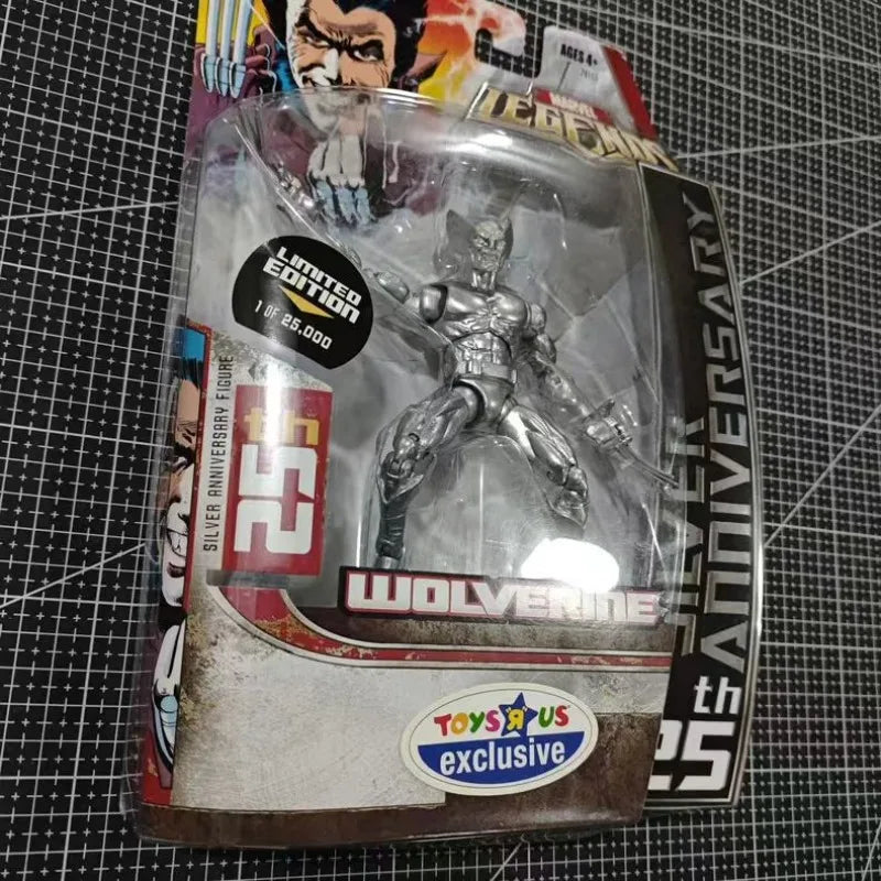 Original Hasbro MARVEL LEGENDS WOLVERINE 25th SILVER ANNIVERSARY Anime Figure Toy Collection Model