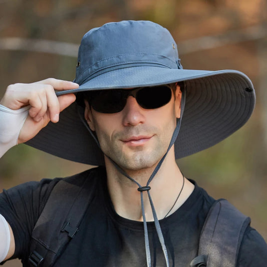 Xinbaoguan 100% Nylon 9206 European and American Summer Outdoor Sunshade Extra Large Eaf Fisherman Hat Men's Mountaineering Hat