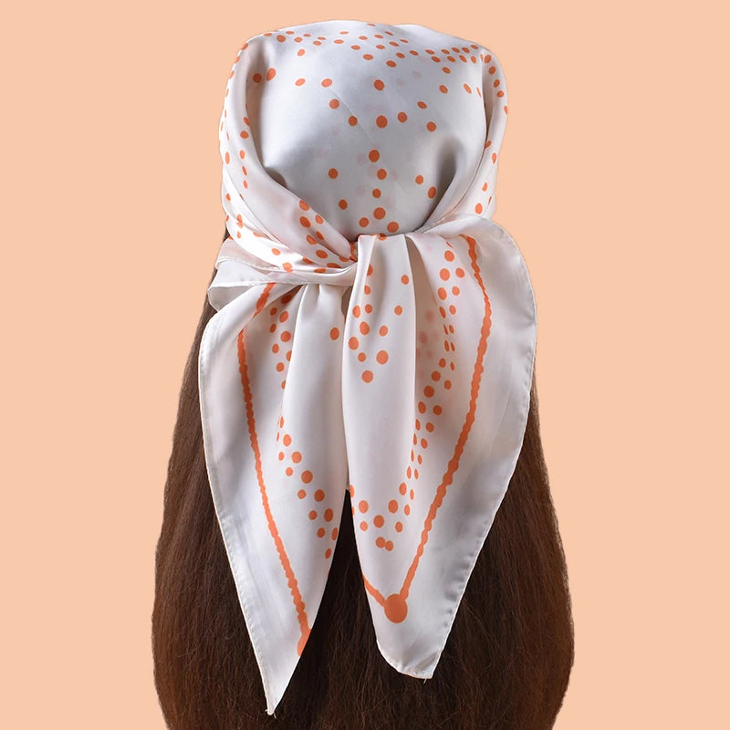 1PC 27.56x27.56inch Polka Dot Print Fashion Bandana Bohemian Style Women's Headscarf Hairband Headband Perfect for Enhancing