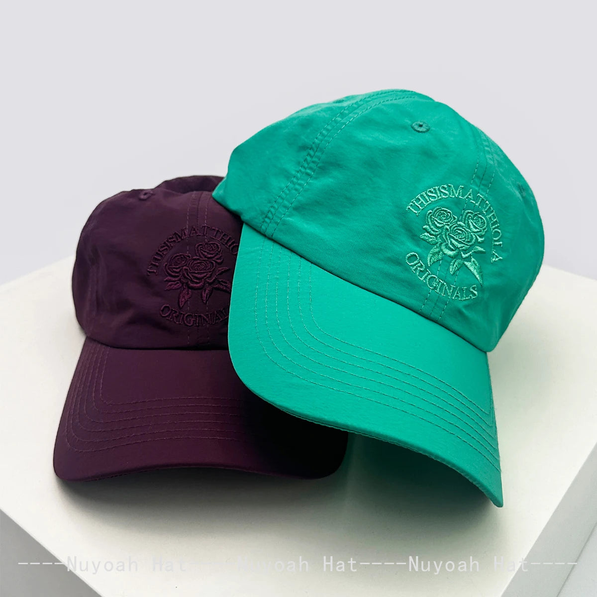 New Unisex Quick Drying Letter Rose Embroidery Baseball Hats Sunshade Outdoor Breathable Korean Peaked Caps Versatile Fashion