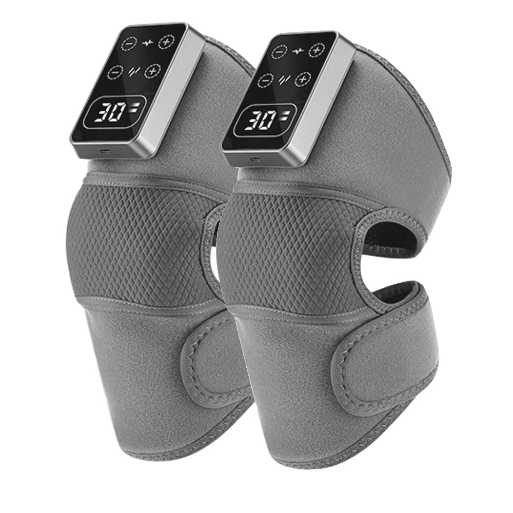 Eletric Knee Massager Heating Pad Vibration Wrap Adjustable Heat Knee Massage Brace Rechargeable Knee Protector Relief Fatigue