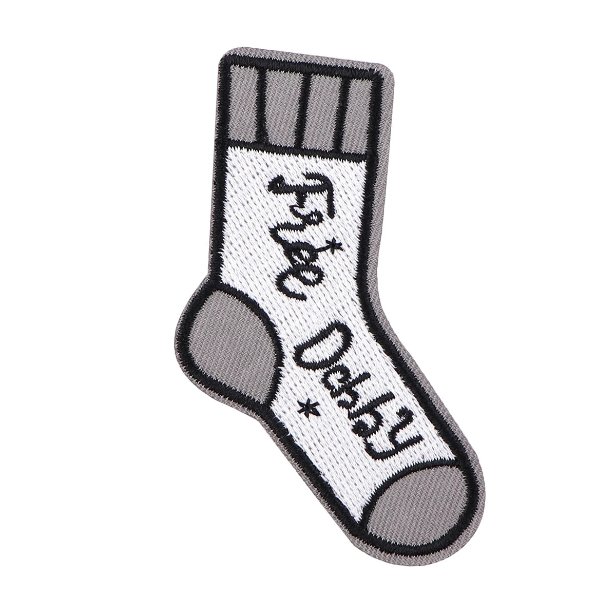 AD2795 Movie Sock Shape Embroidered Patches for Clothing Patches DIY Iron on Patches Punk Patch Sew Applique Sticker