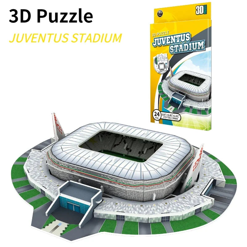 3D Soccer Stadium Puzzle Construction PuzzlesDIY Paper Intellectual Development Educational Toys Christmas Gifts