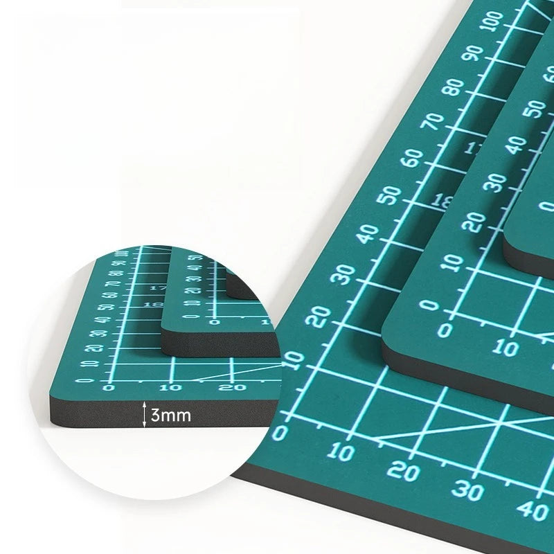 1pc Precision A2/A3/A4/A5 Desktop Cutting Mat with Measurement Guides, Ideal for Sewing & Craft Projects