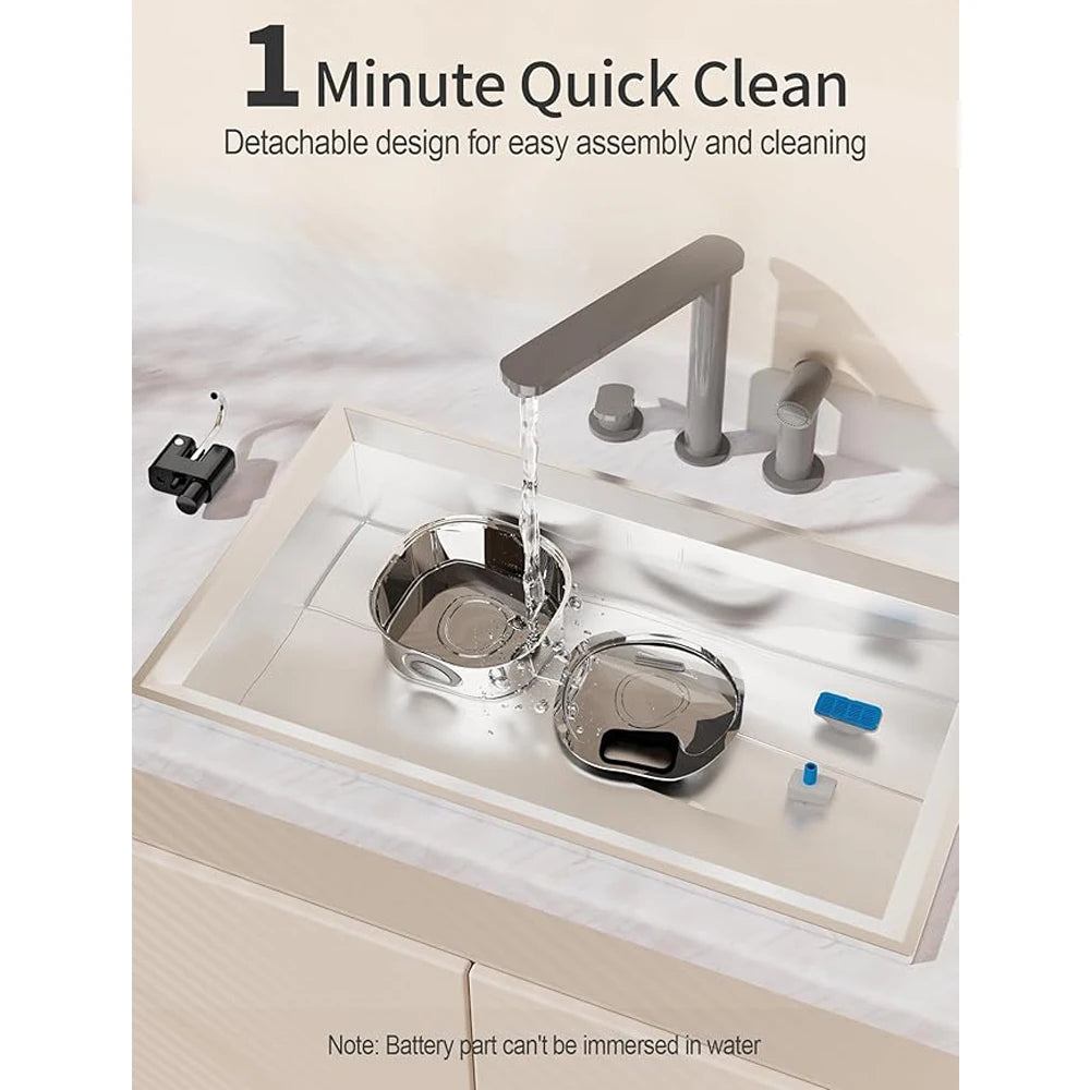 3.2L Wireless Stainless Steel Smart Pet Water Feeder Auto Cat Fountain faucet