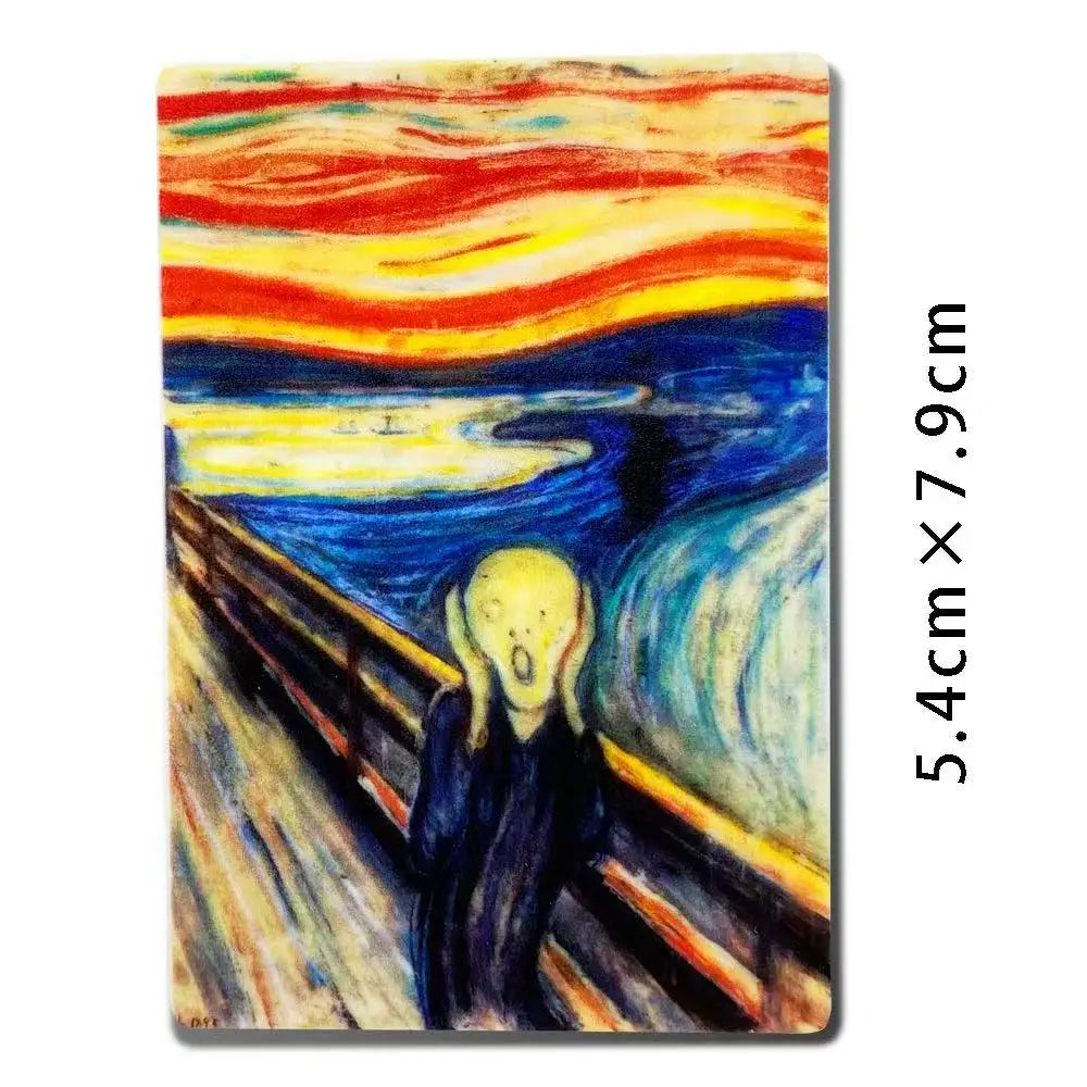 Van Gogh Starry Night, Mona Lisa Fridge Magnets - World Famous Paintings Art Refrigerator Magnets Set, Gift for Art Lovers