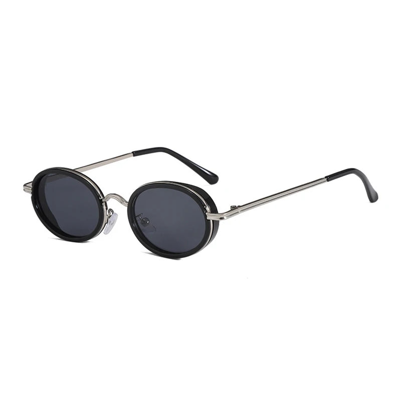 JNPCXI Fashion Small Oval Candy Color Sunglasses Women Green Leopard Shades UV400 Retro Men Punk Sun Glasses