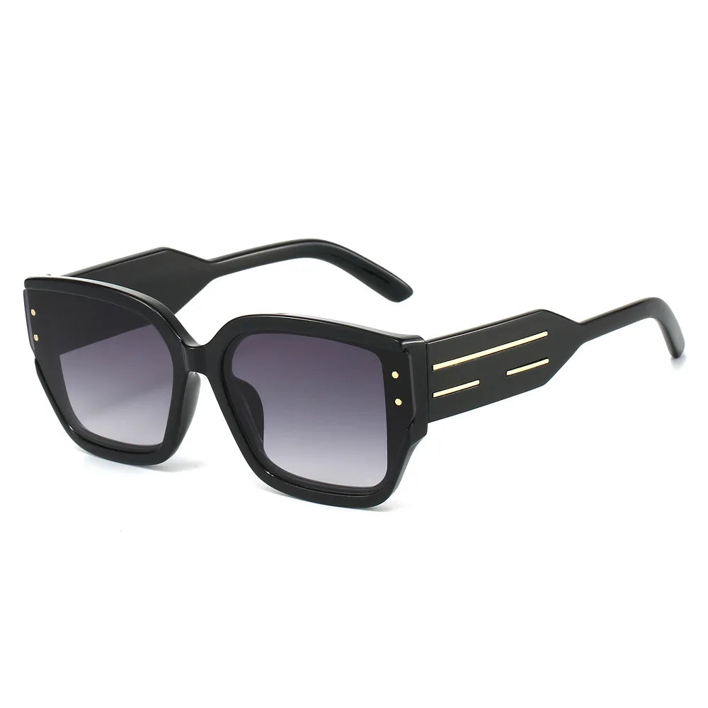 JNPCXI Vintage Square Women Gradient Sunglasses UV400 Fashion Transparent Blue Men Outdoor Sun Glasses