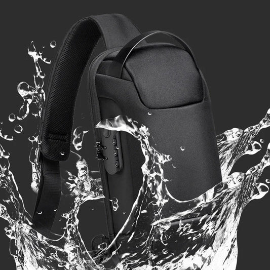 WEIXIER Shoulder Waterproof USB Men Cross bag Anti-Theft Travel Sling Chest Bag