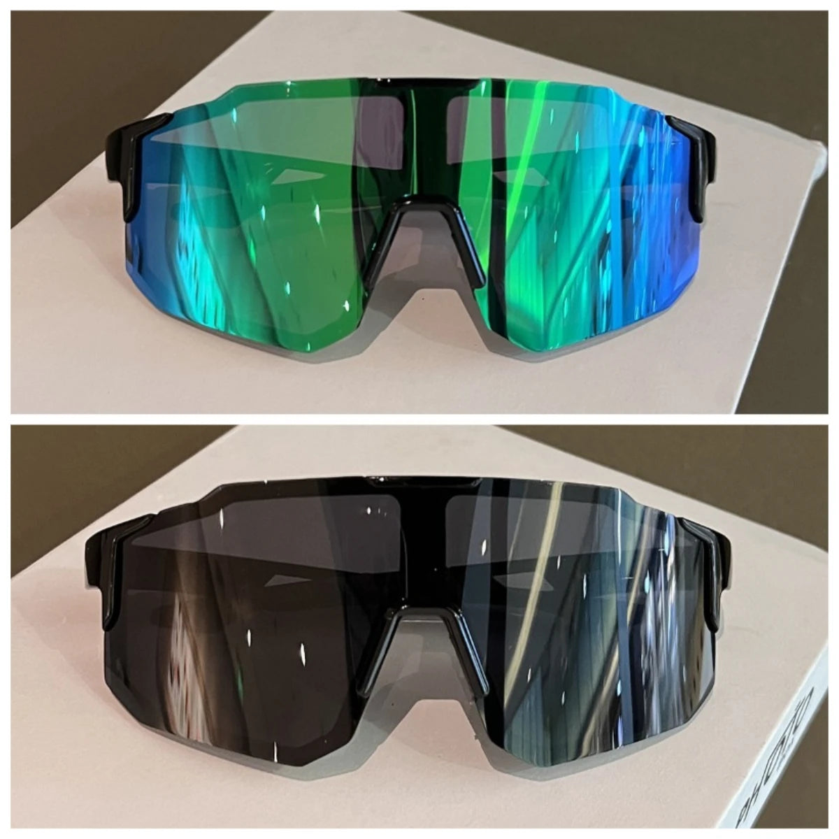 2PCS Cycling Glasses Sunglasses for Men Women Cycling Sun Glasses Goggles Outdoor Sport Sunglasses