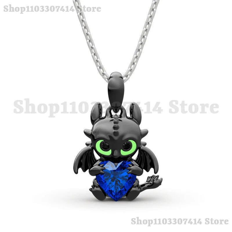Anime Toothless Necklace Charm Pendant Kids Adult Fashion Jewelry Accessories