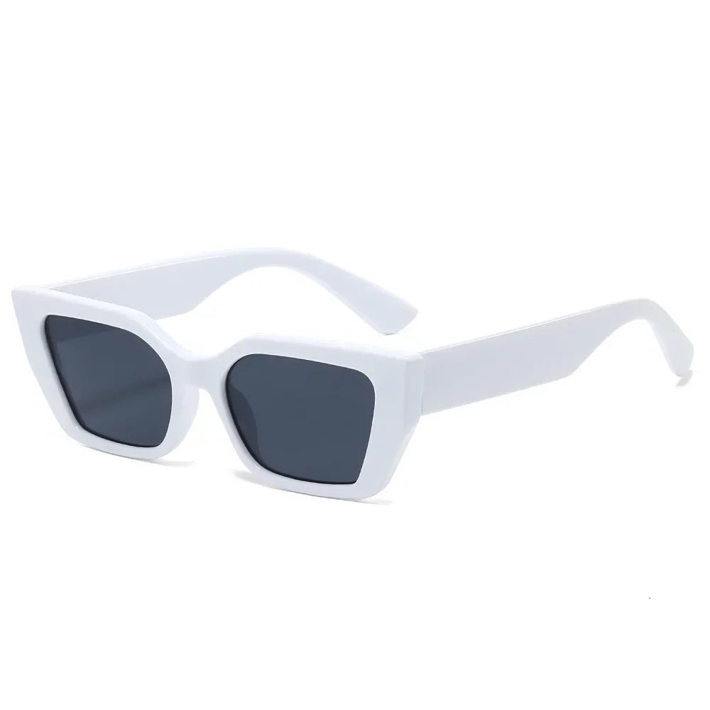 JNPCXI Small Rectangle Women Fashion Sunglasses Gradient Ocean Color Double Color Retro Shades UV400 Men Sun Glasses