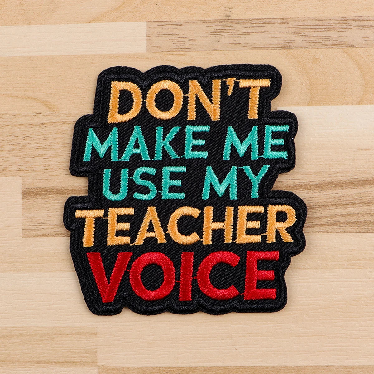 TEACHER VOICE Iron On Patch Clothes Patch For Clothing Quotes Embroidered Patch Garment Apparel Accessories Sewing Stickers
