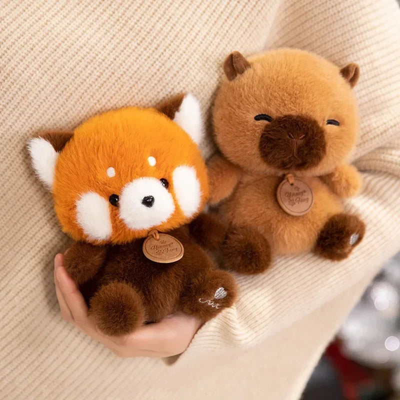 Cute Sitting Animals Panda Fox  Cat Soft Plush Dolls Stuffed Capybara Pig Plushie Baby Toys Gifts For Children Christmas Present