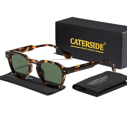 CATERSIDE New Men PC Round Frame Sunglasses Personalized Fashion Retro Sun Glasses Woman Travel Beach Business Eyewear UV400