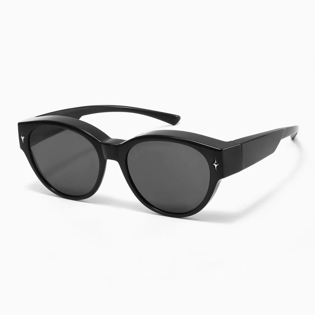 Korean New Style Cat Eye Sunglasses Fever Black Sunglasses Holiday Travel Men and Women Glasses Myopia