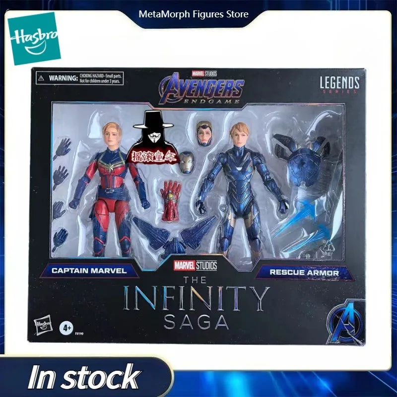 Original Hasbro Marvel Legends Series The Infinity Saga Marvel Avengers EndGame Rescue Armor Captain Marvel Action Toy Figure
