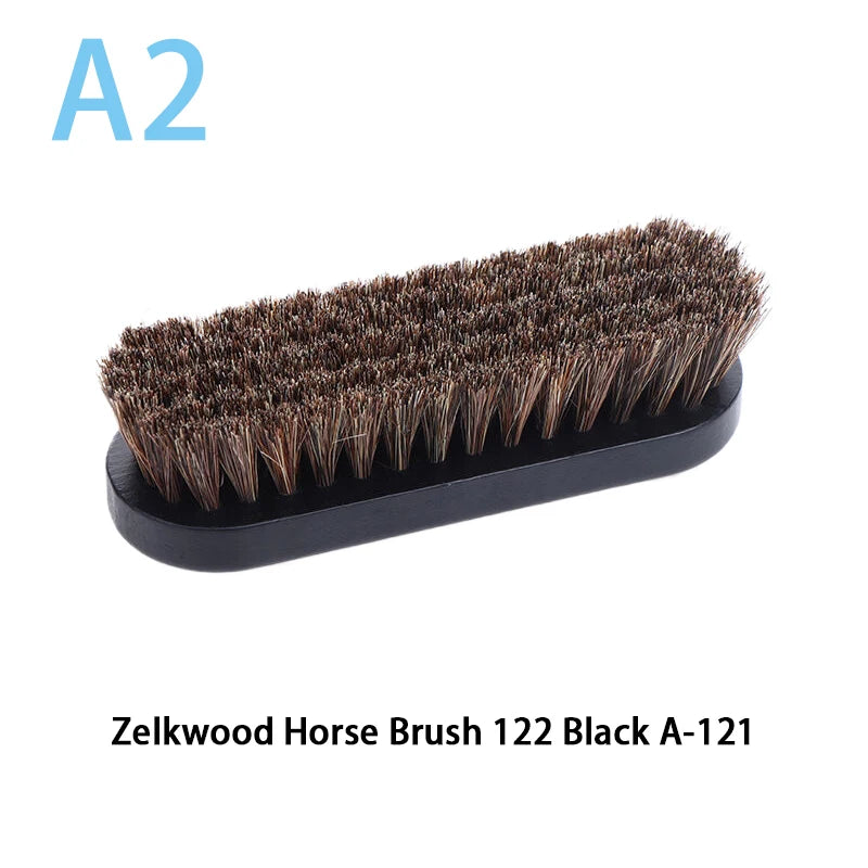 Handle Details Polishing, Cleaning Brush Horse Hair Wood Brush Leather Shoe Care