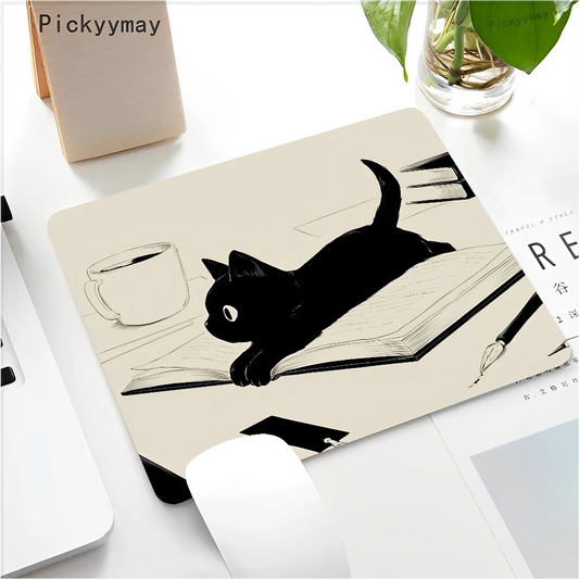 Funny Black Cat Mouse pad PC Desk Mat Table Big Mouse Pad PC Non-slip Rug z2
