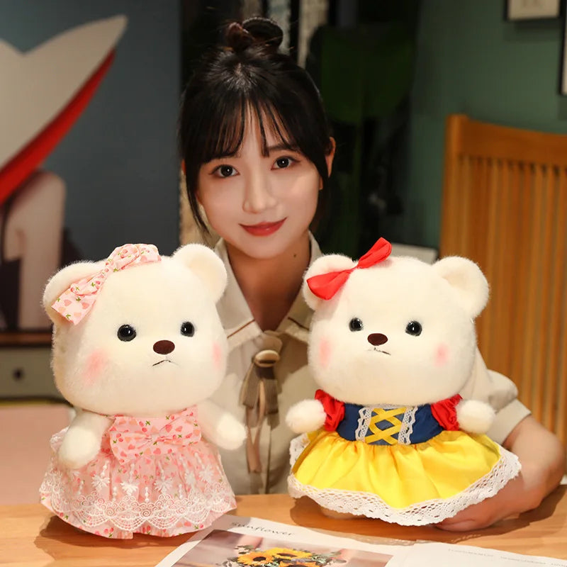 Lovely Girl Heart  Bear Plush Toys Kawaii Sfuffed Animals Soft Baby Sleeping Doll Valentine's Day Gift For Selfie Props
