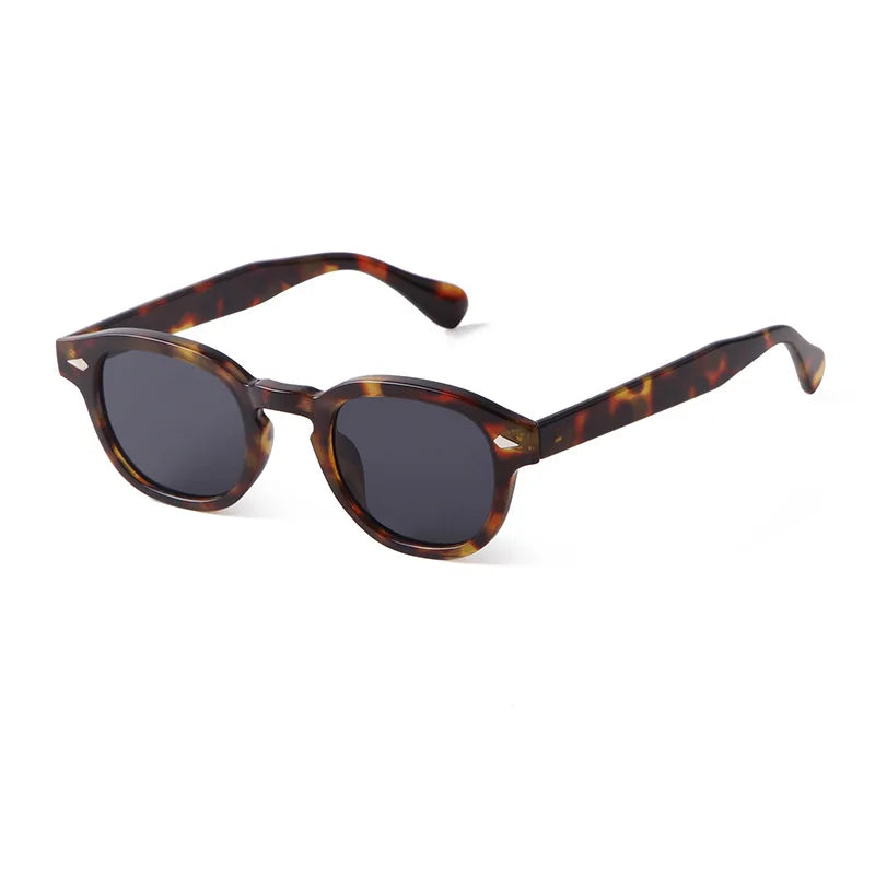 JNPCXI Fashion Gradient Blue Round Sunglasses for Women Men Vintage Tortoise Square Sun Glasses Lunettes De Soleil