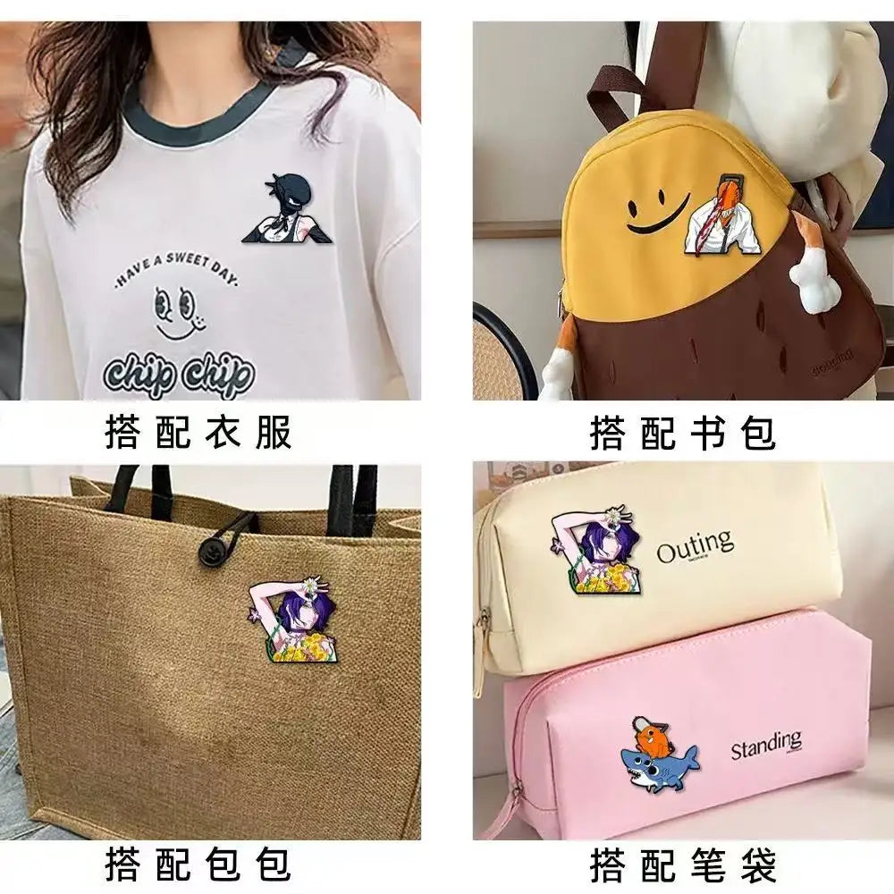 4pcs Set Unisex Manga Characters Enamel Pins Metal Brooches for Backpack Hat Bag Collar Lapel Fashion Jewelry Collection Gift