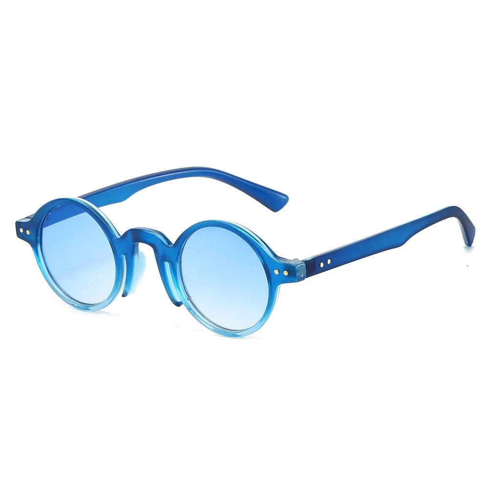 JNPCXI New Retro Fashion Small Frame Round Women Sunglasses Luxury Rivet Casual Men Sun Glasses UV400