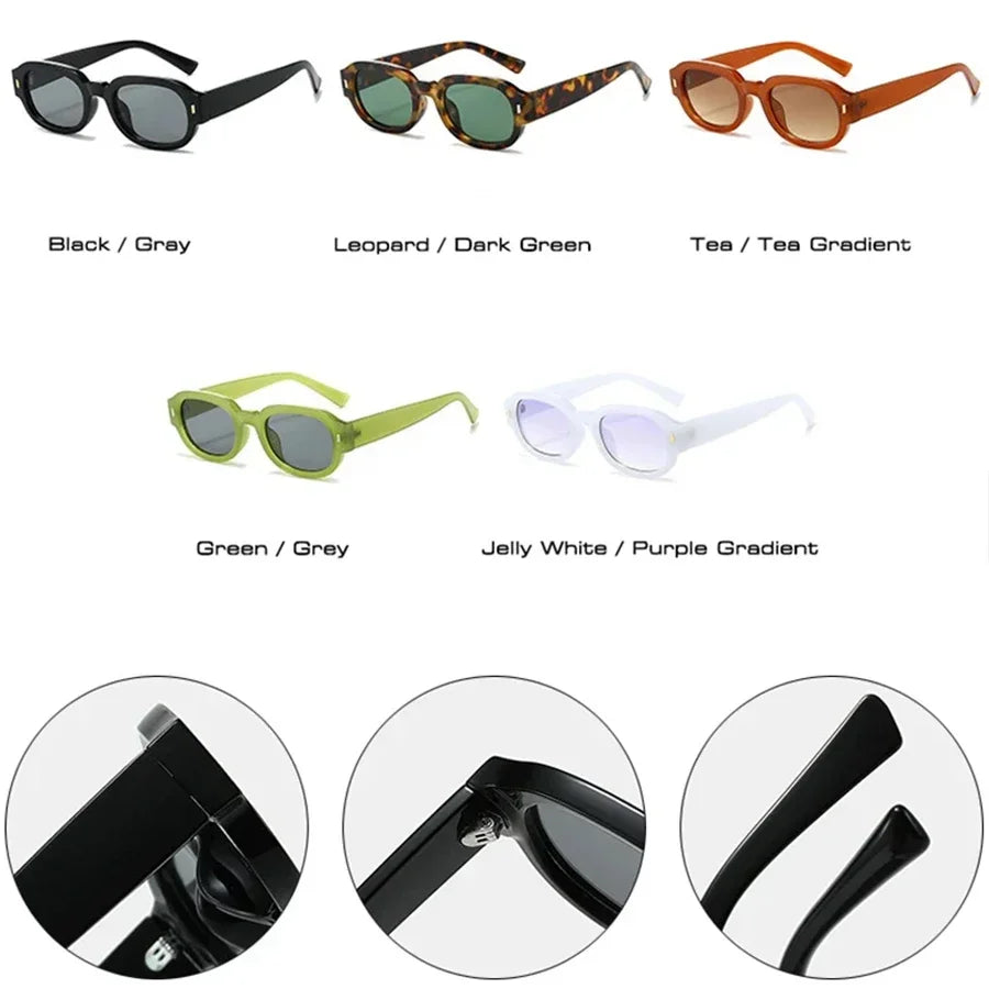 JNPCXI Retro Square Women Sunglasses Fashion Leopard Shades UV400 Men Rivets Decoration Punk Sun Glasses