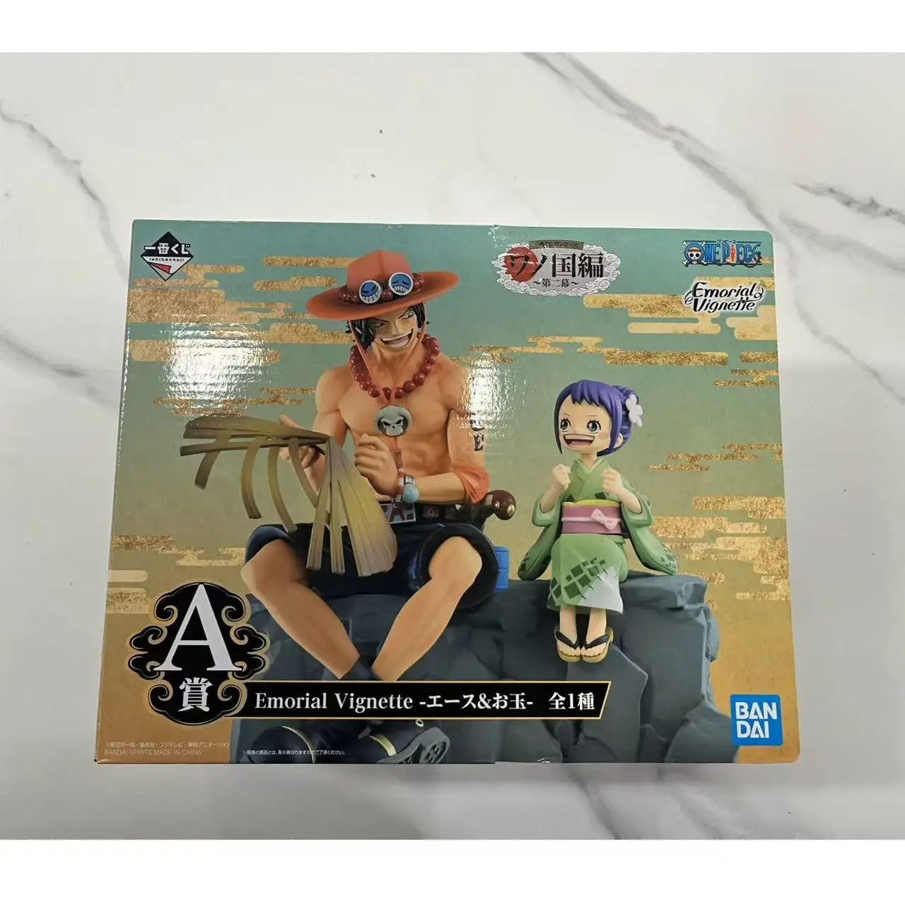 Bandai Original One Piece Ichiban Kuji Wano Country Ace Tama Luffy Zoro Kozuki Oden Hiyori Anime Figures Toys for Kids Gift