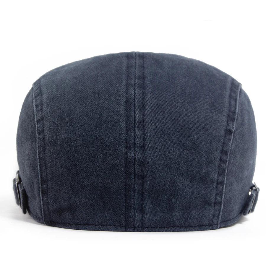 Vintage Newsboy Cap Men Fashion Five Bars Flat Hat Women Washed Berets Spring Summer Casual Visor Lvy Caps For Male Adjustable