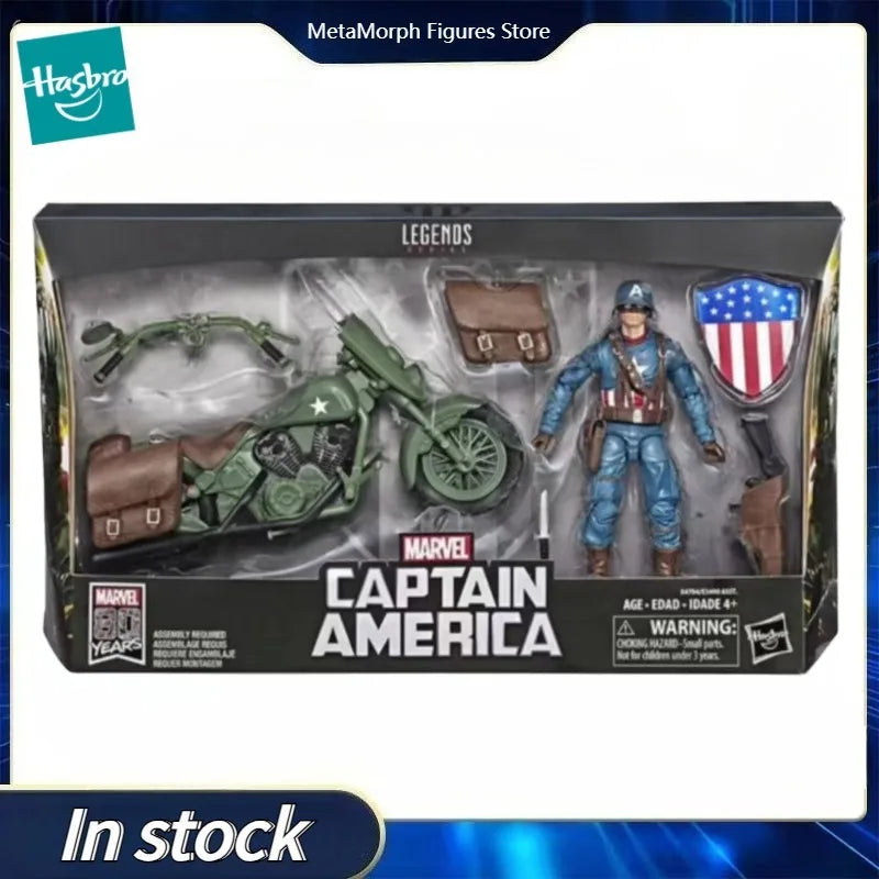 Original Hasbro Marvel Legends Series Captain America Motorcycle Action Toy Figure Collection Model
