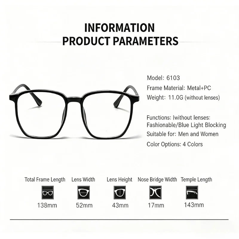 Advanced Korean Version Ultra Light Reading Glasses for Women's Fashion HD Anti Blue Light Glasses 0 +1.0~+4.0