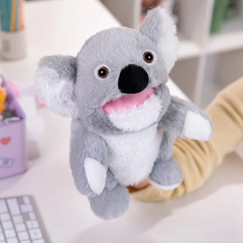Stuffed Plush Animals Toys Hand Finger Story Puppet Kawaii Dolls Educational Baby Toys Duck Lamb Cow Dog Horse Children Gift