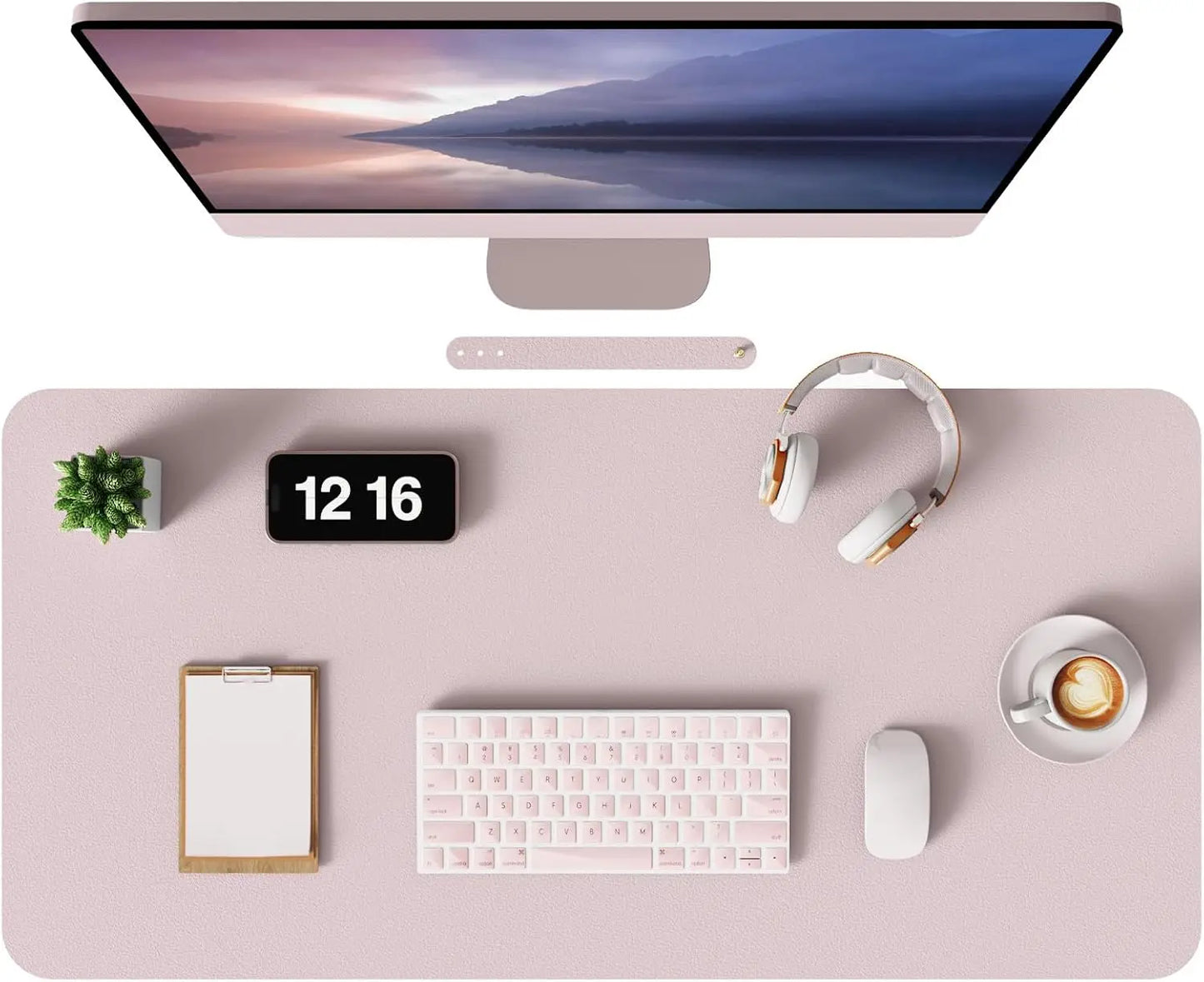 Non-Slip Desk Mat, Waterproof Desk Pad Table Protector, Large Mouse Pad Leather Writing Mat with Suede for Office /Home/Decor