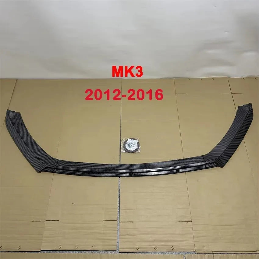 For Seat Leon 3 MK3 MK3.5 5F TDI TSI ST SC 2012-2019 Front Bumper Spoiler Diffuser Lip Lower Splitter Guard Body Kit Gloss Black