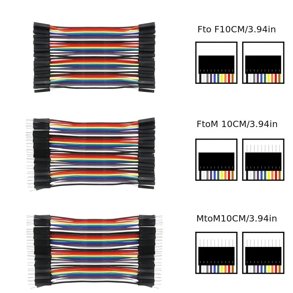 120PIN Cable Dupont Line 10cm Male to Male Female to Female Male to FeMale Jumper Dupont Wire Cable For PCB DIY KIT